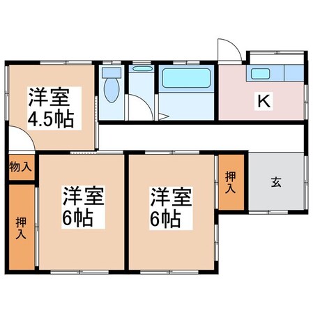 両島5-6貸家　南棟の物件間取画像